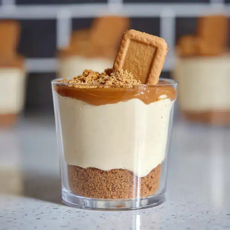 No Bake Lotus Biscoff Cheesecake Cups Recipe