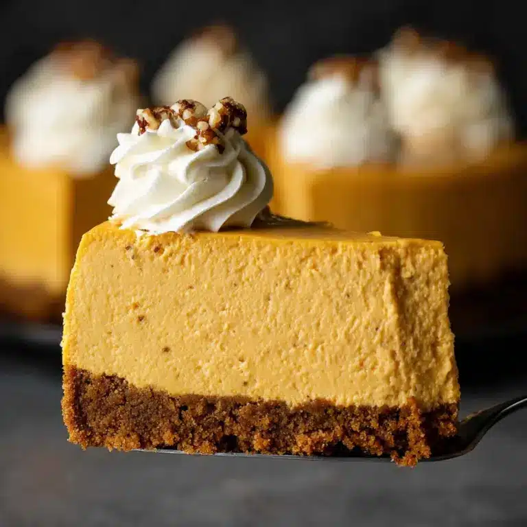 No Bake Pumpkin Cheesecake with Gingersnap Crust Recipe