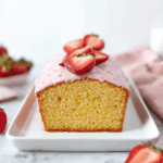 Lavender Pound Cake with Strawberry Glaze Recipe