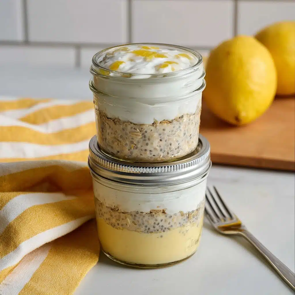 Lemon Cheesecake Overnight Oats Recipe - Recipe Image