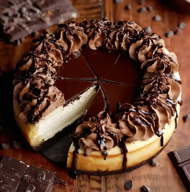 Brownie Bottom Chocolate Chip Cheesecake Recipe