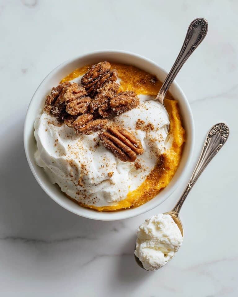Easy Pumpkin Custard with Candied Pecans Recipe