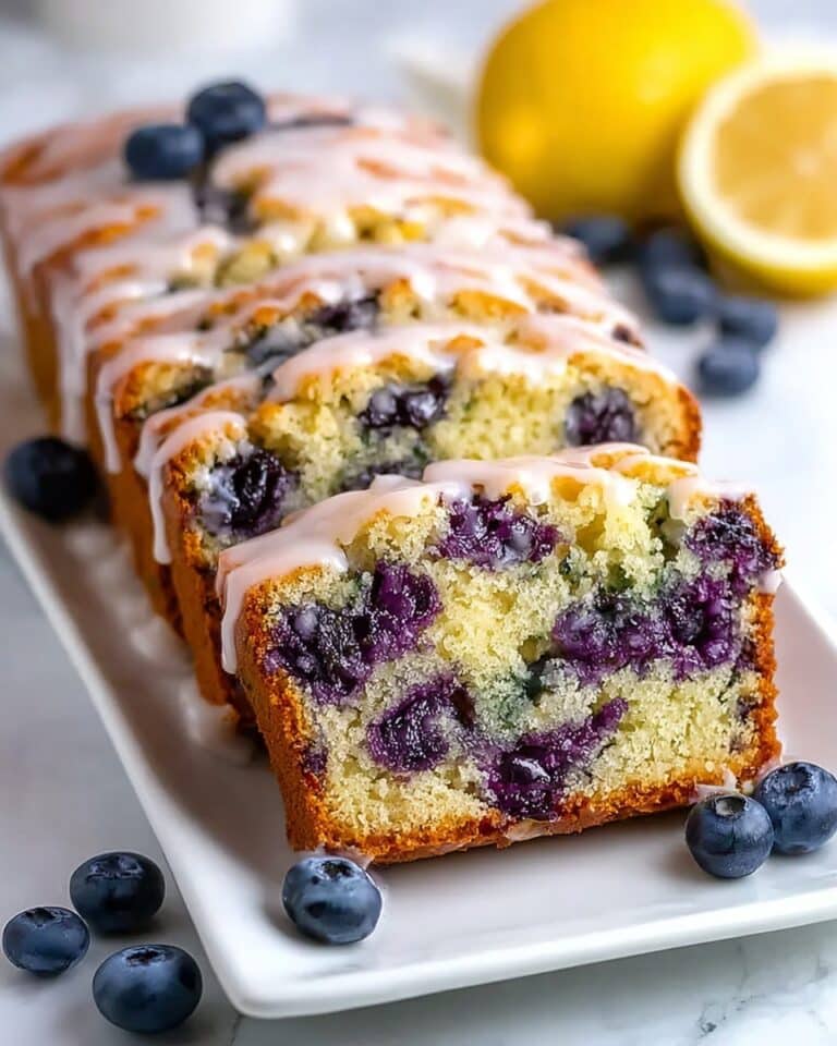 Moist Blueberry Zucchini Bread with Lemon Glaze Recipe