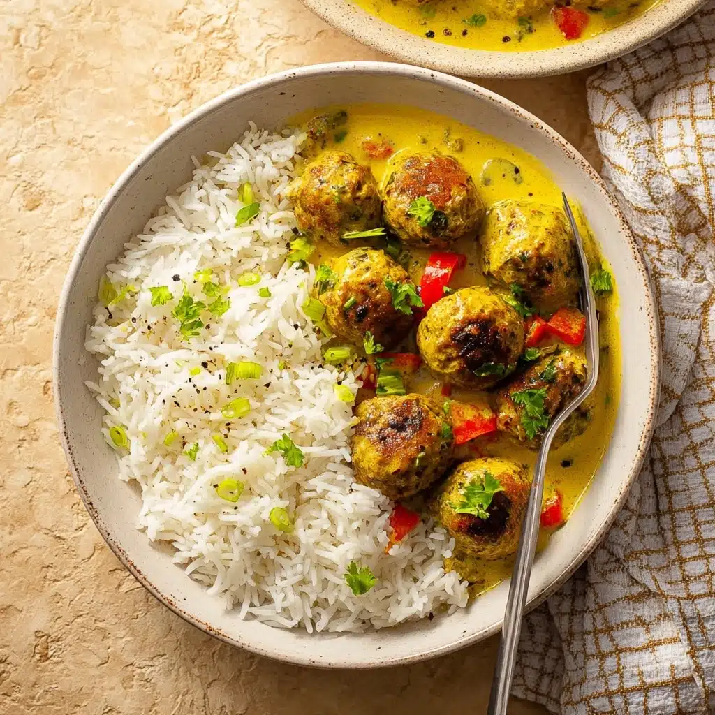 Jerk Meatballs In Coconut Curry Sauce Recipe - Recipe Image