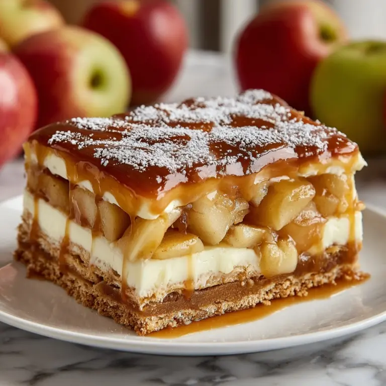 Caramel Apple Eclair Cake Recipe