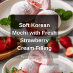 Korean Mochi with Strawberry Cream Recipe