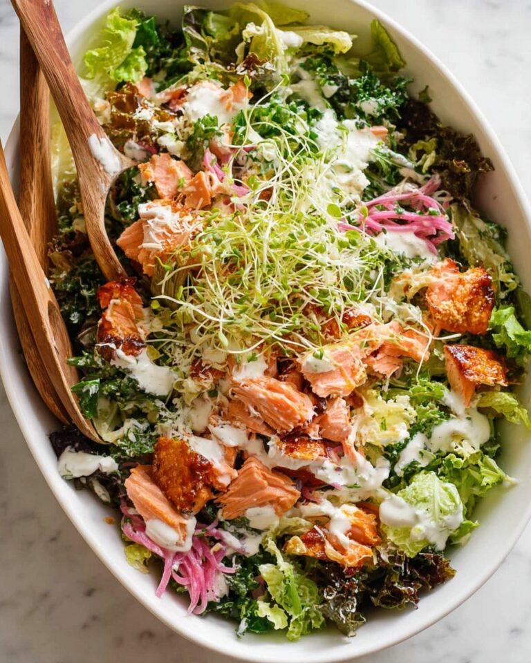 Celebration Salmon Salad with Yoghurt Ranch Dressing Recipe