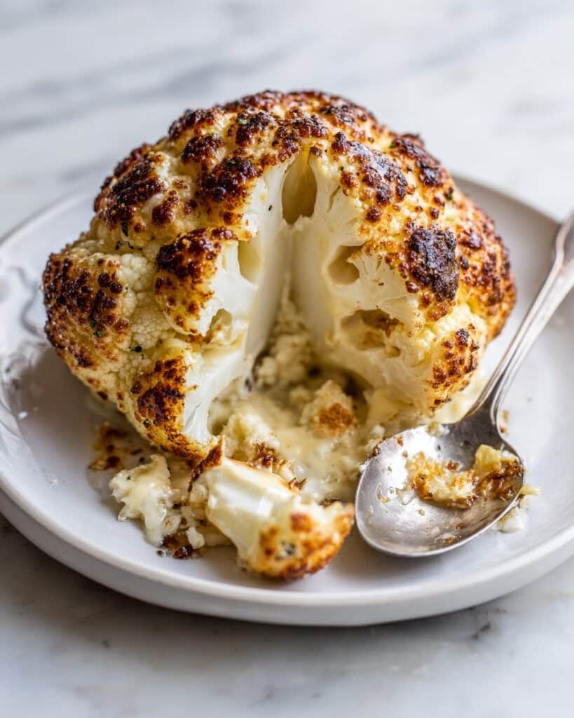 2-Ingredient Caesar Roasted Cauliflower Recipe
