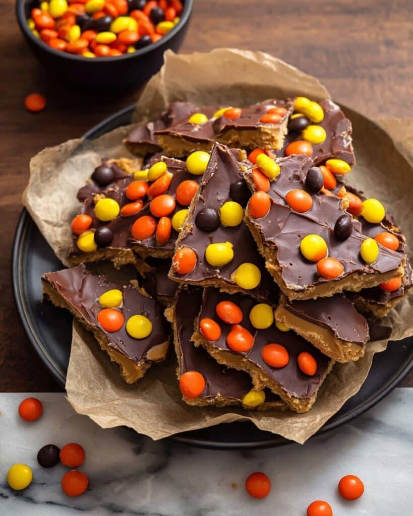 Reese’s Pieces Peanut Butter Bark Recipe