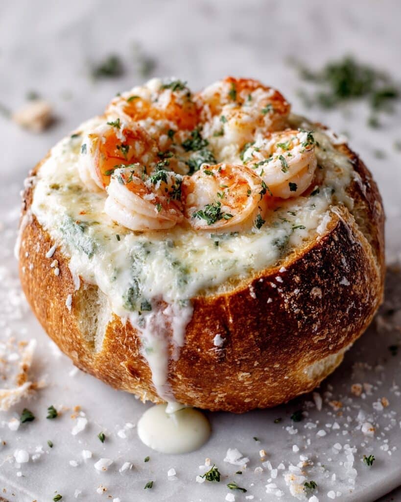 Stuffed Seafood Bread Bowl Recipe