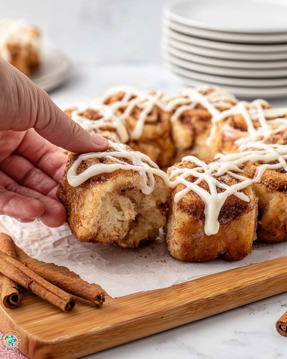 Cinnamon Pull Apart Bread with Cream Cheese Frosting Recipe