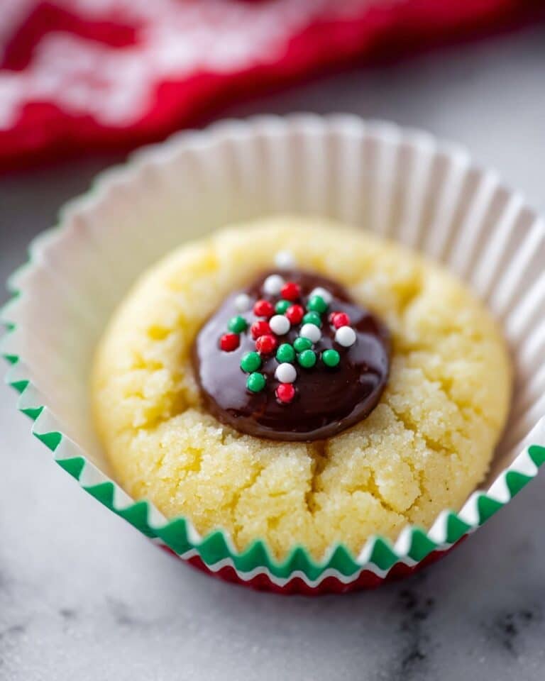Chocolate Thumbprint Cookies with Hot Fudge and Sprinkles Recipe