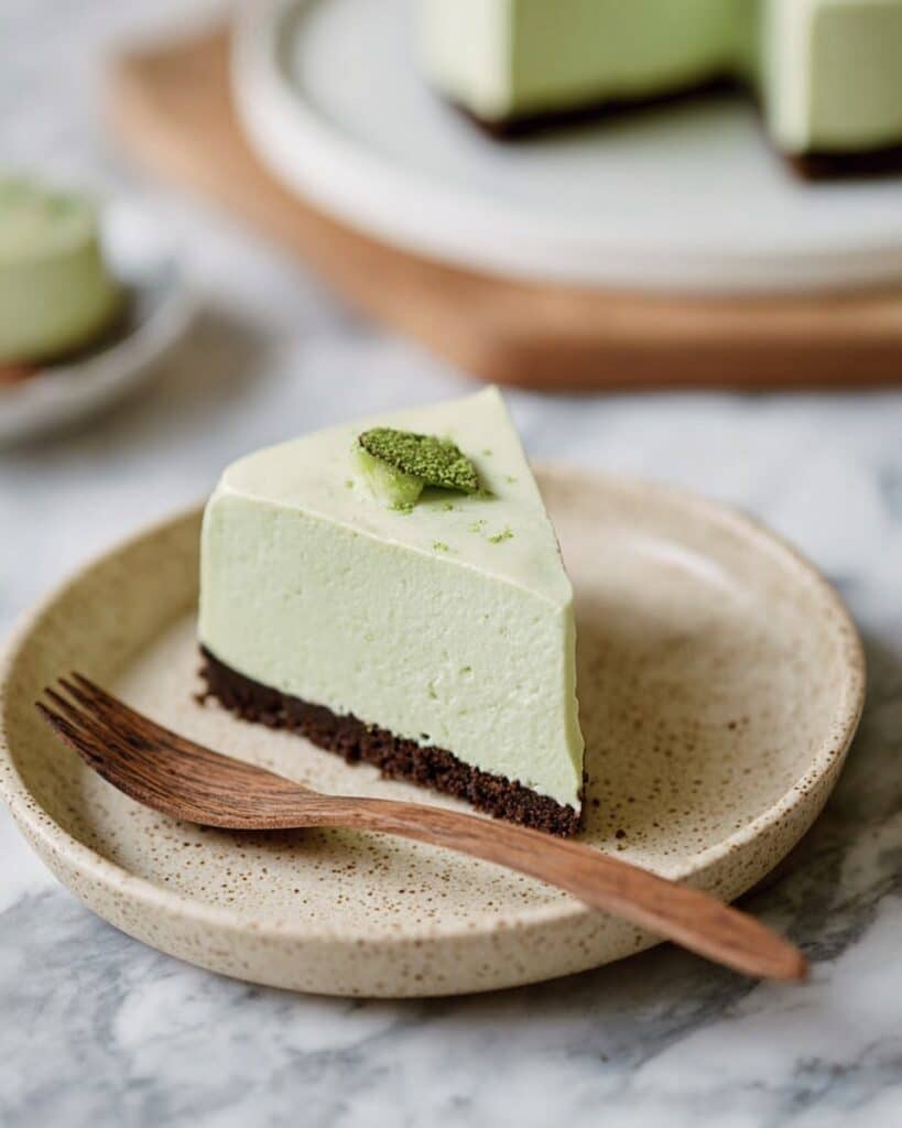 No Bake Matcha Oreo Marble Cheesecake Recipe