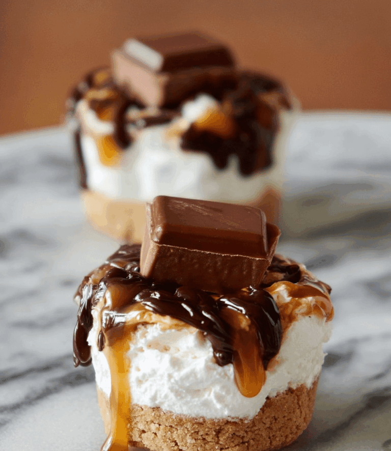 Mini Snickers Cheesecake Cups Recipe