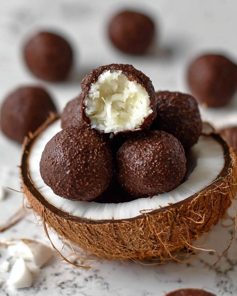 3-Ingredient Chocolate Coconut Balls Recipe