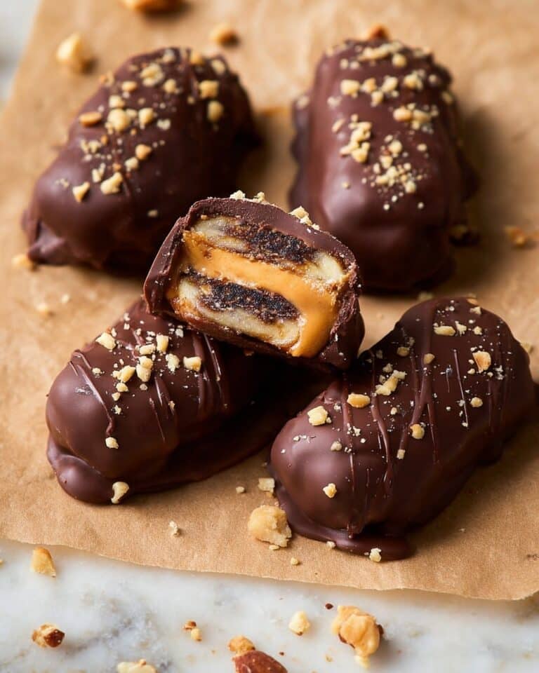 Chocolate Covered Snickers Stuffed Dates Recipe