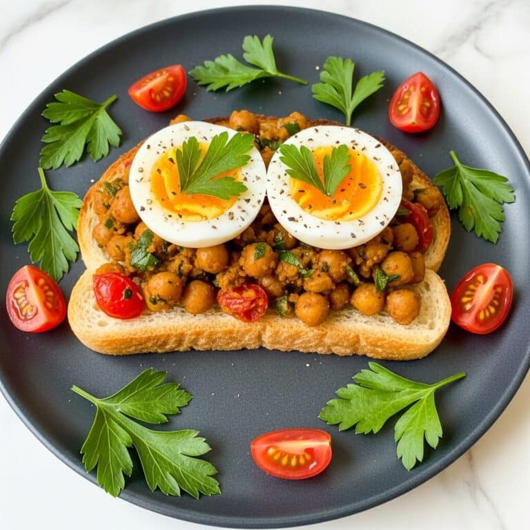 Vegetarian Smashed Chickpea Toast Recipe
