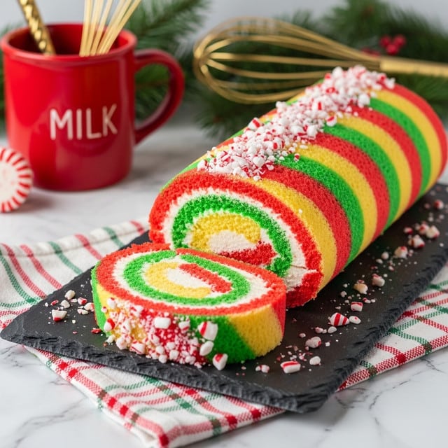 Candy Cane Cake Roll Recipe
