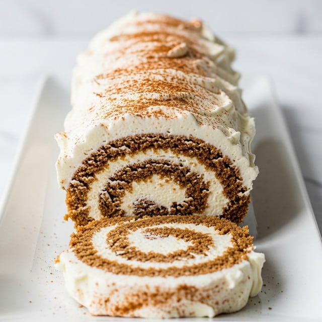 Gingerbread Roll Cake with Spiced Whipped Cream Filling Recipe