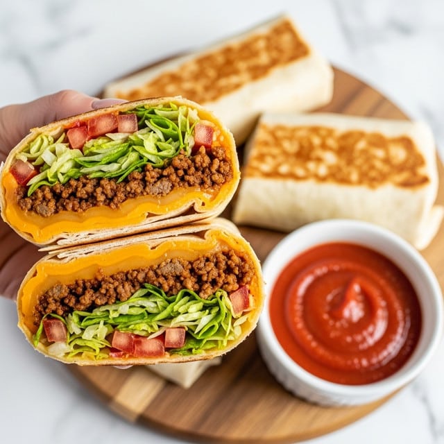 Beef and Cheese Crunch Wraps Recipe