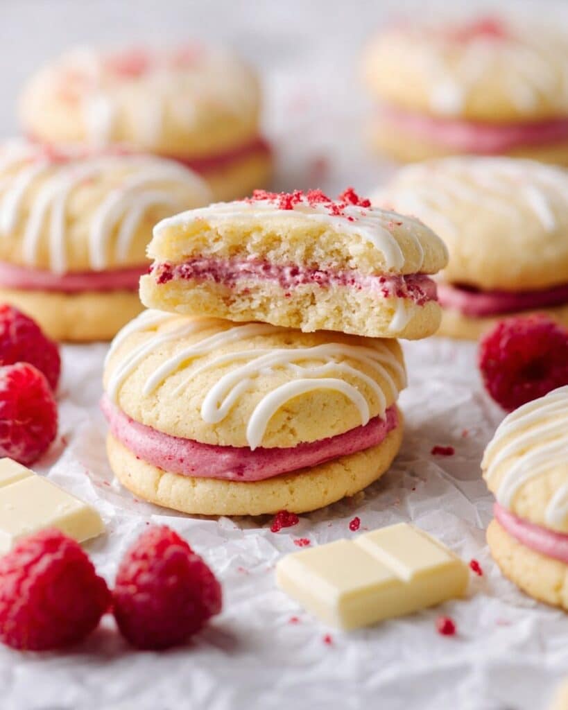 Raspberry Cream Sandwich Cookies Recipe
