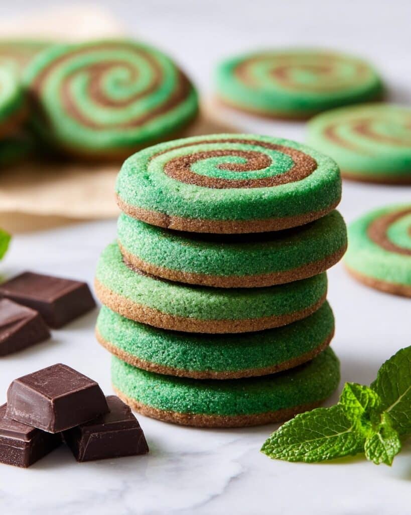 Chocolate Mint Pinwheel Cookies Recipe