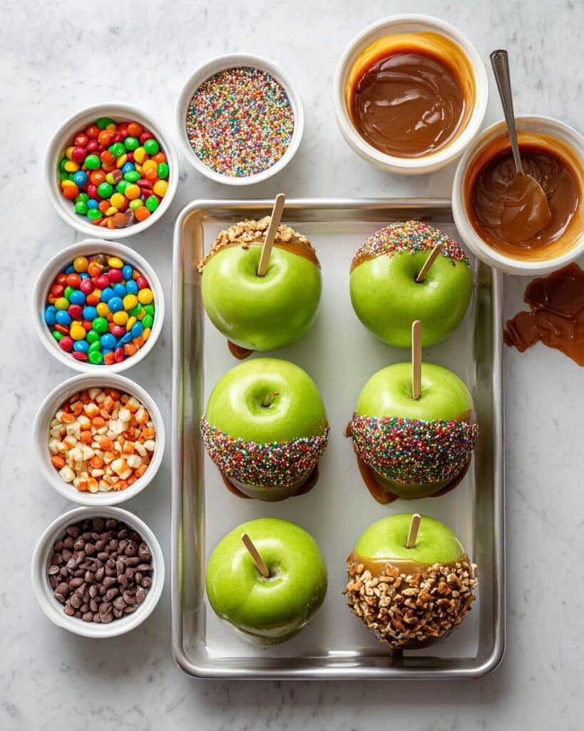 Caramel Apples with Toppings Recipe