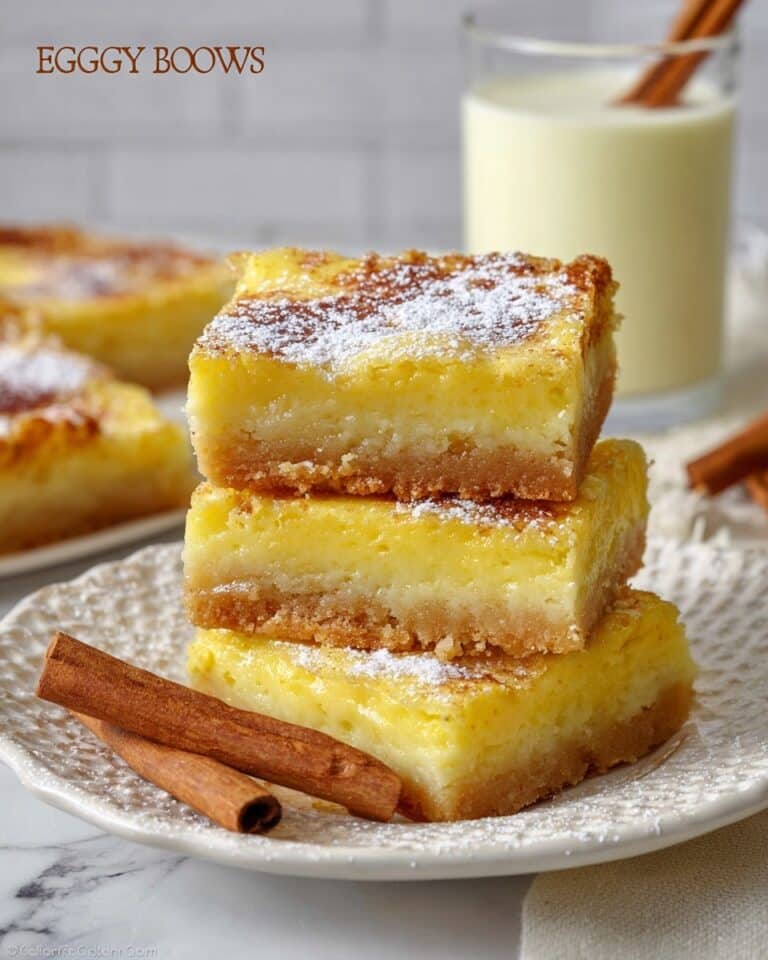Eggnog Gooey Butter Bars Recipe