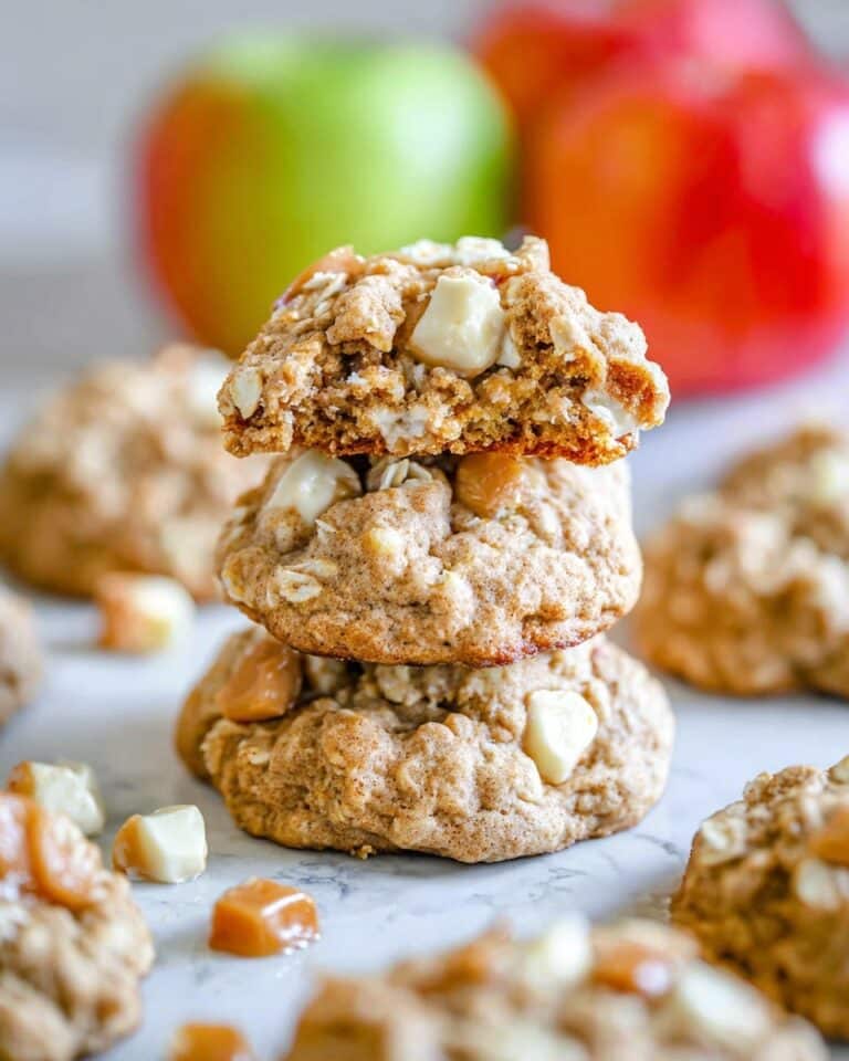 Soft Apple Caramel Oatmeal Cookies Recipe