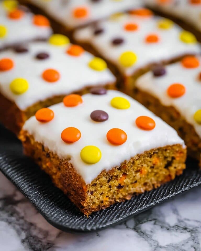 Reese’s Pieces Oatmeal Cream Pie Bars Recipe