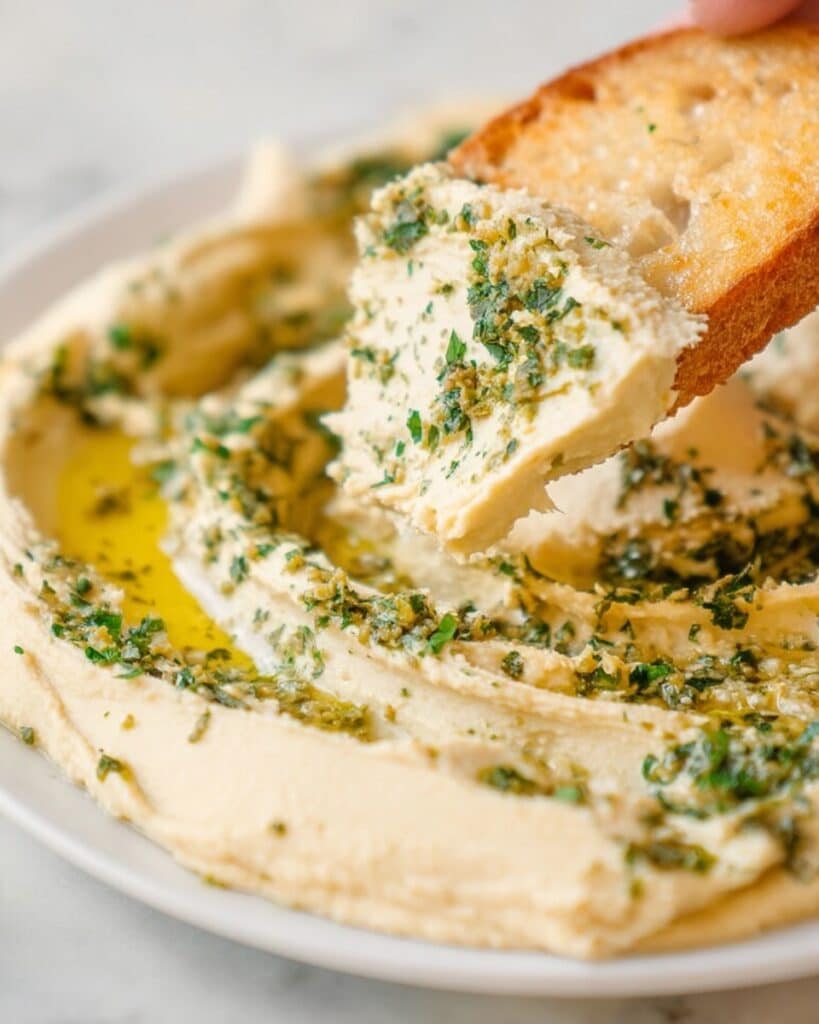 Whipped Brie Cheese Spread with Honey & Garlic Herbs Recipe