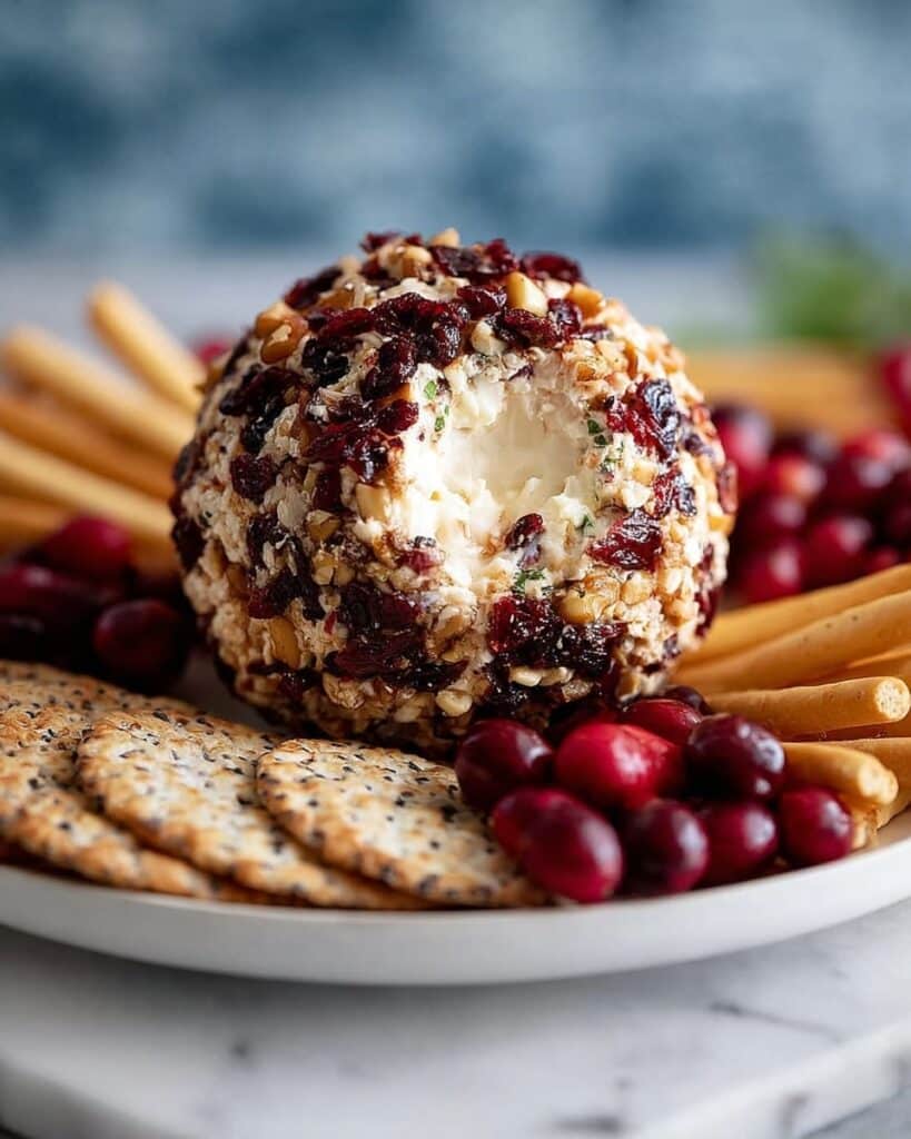 Cranberry Pecan Caramelized Onion Cheeseball Recipe