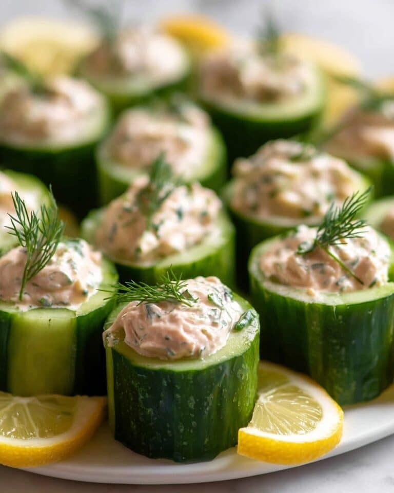 Cucumber Canapés with Smoked Salmon Mousse Recipe