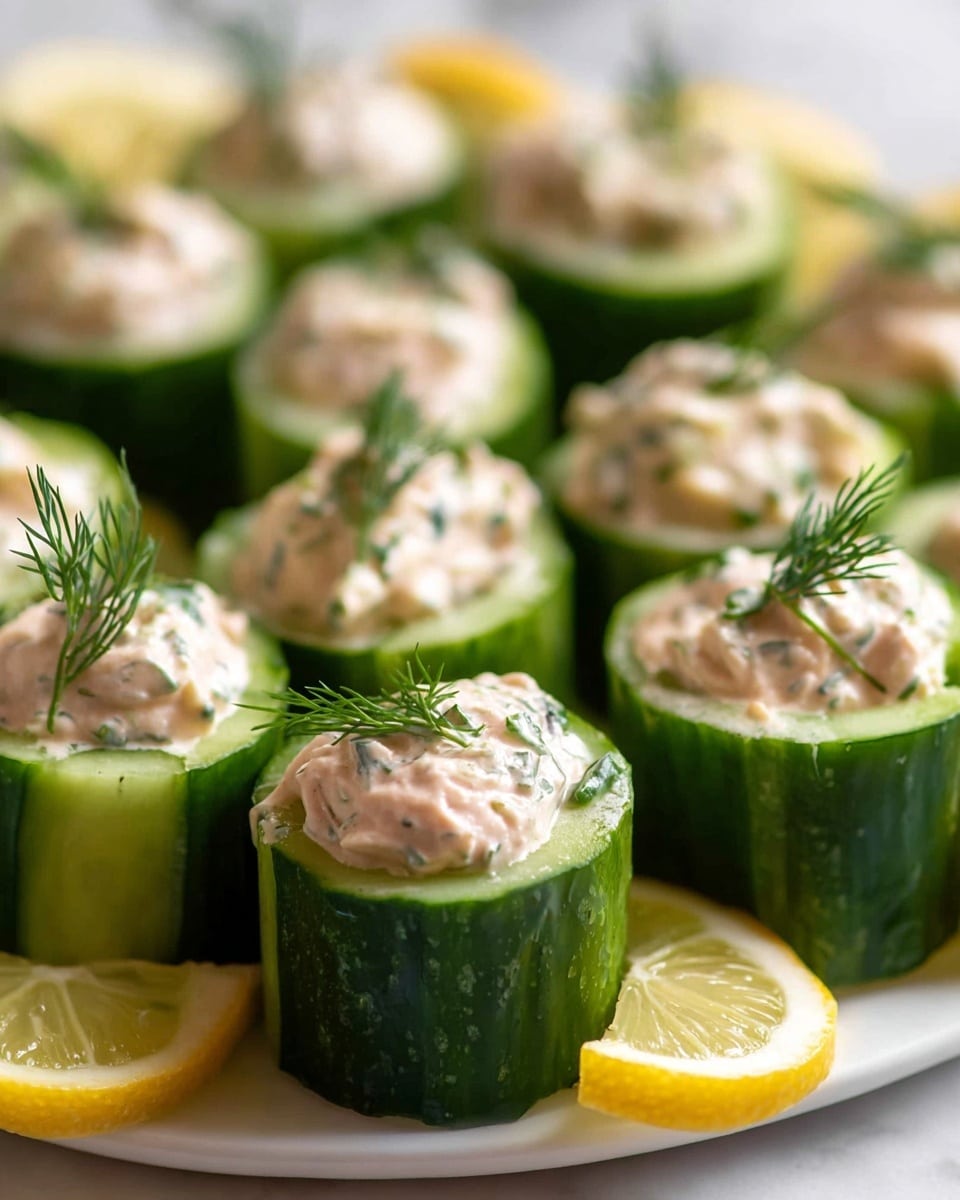 Cucumber Canapés with Smoked Salmon Mousse Recipe