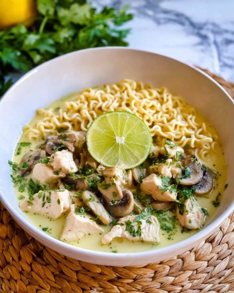 Thai Chicken Noodle Soup with Coconut Curry Recipe