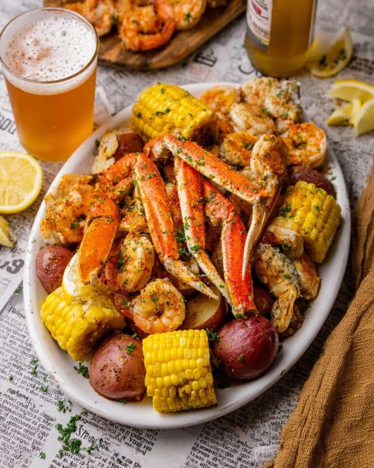 Cajun Seafood Boil with Garlic Butter Sauce Recipe