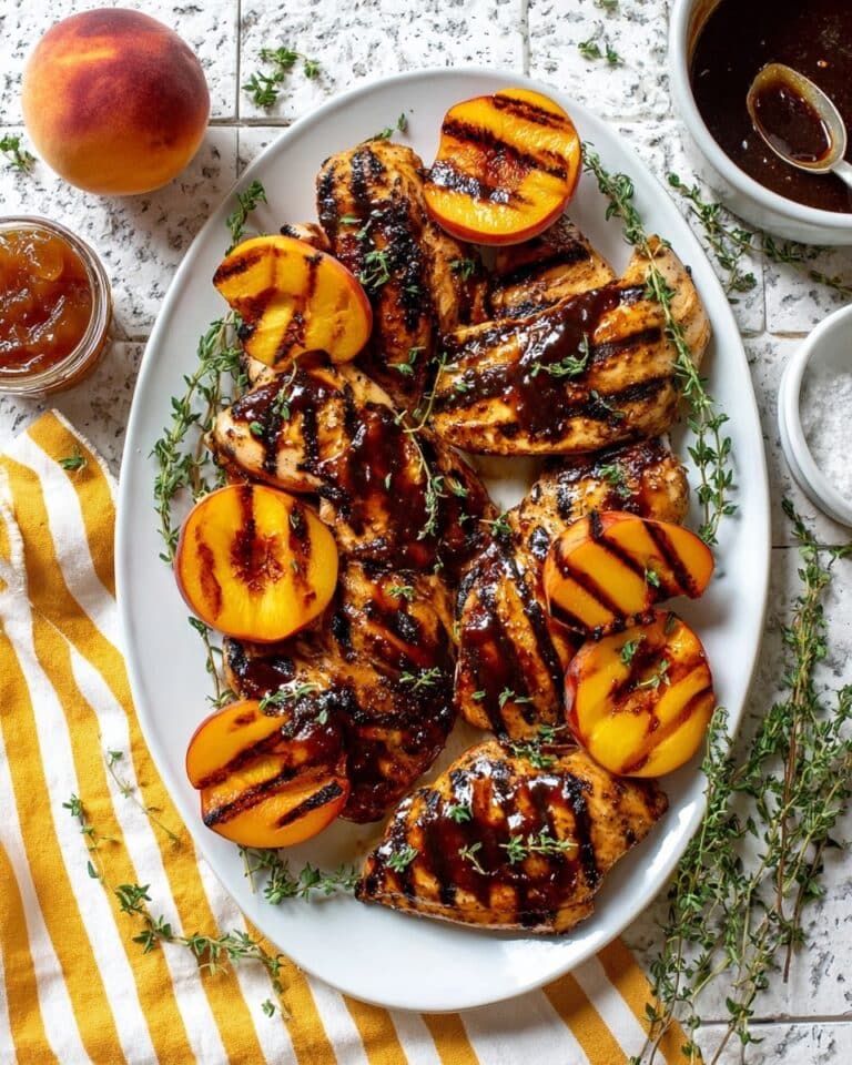 Saucy Grilled Peach Chicken Recipe