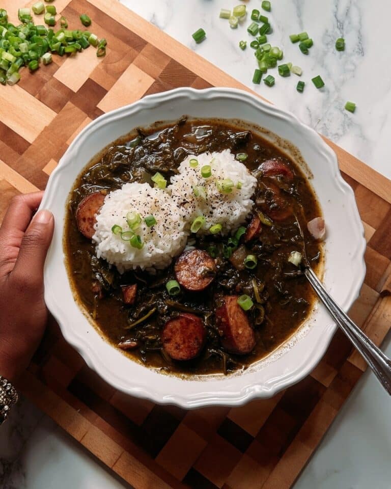 Gumbo Greens with Chicken & Sausage Recipe
