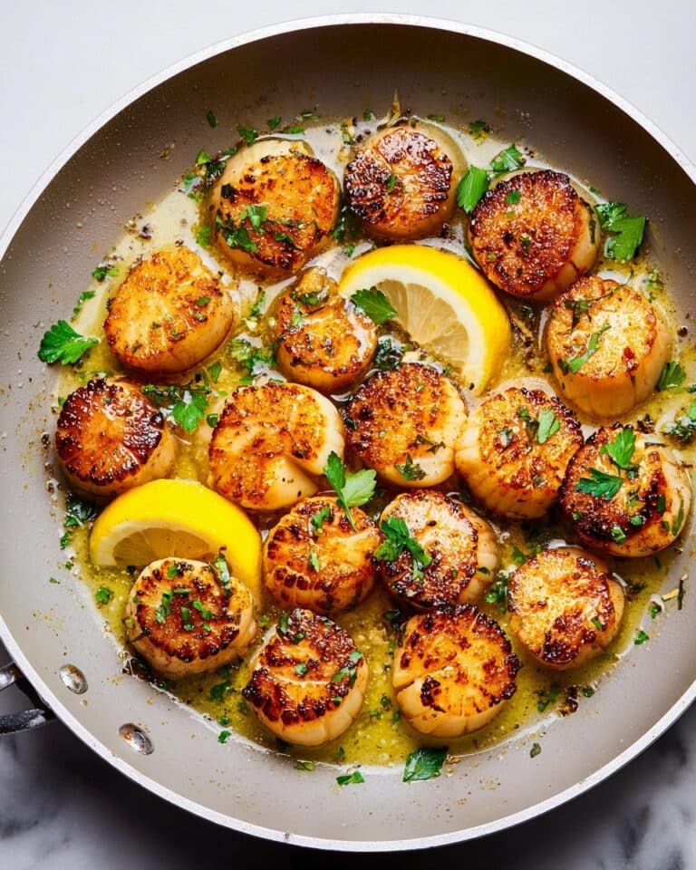 Lemon Butter Scallops with Spring Risotto Recipe