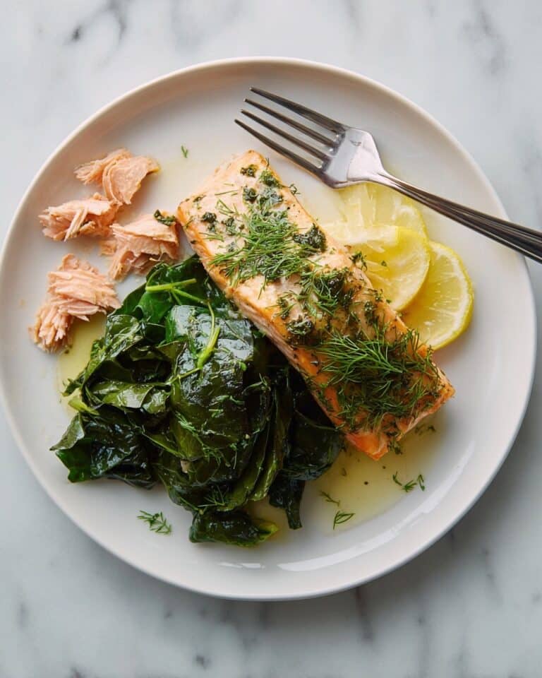 Mustardy Sheet-Pan Salmon With Greens Recipe