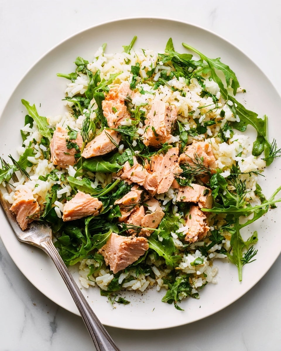 Warm Rice Salad With Salmon and Arugula Recipe