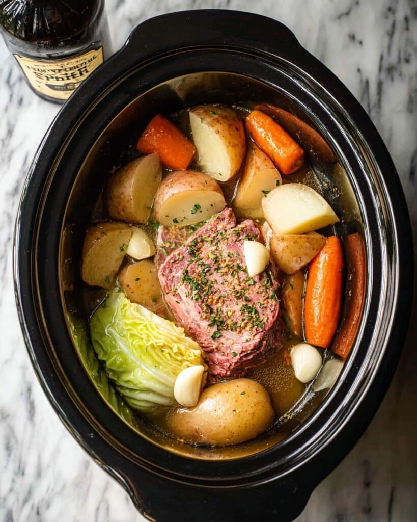 Slow Cooker Guinness Corned Beef and Cabbage Recipe