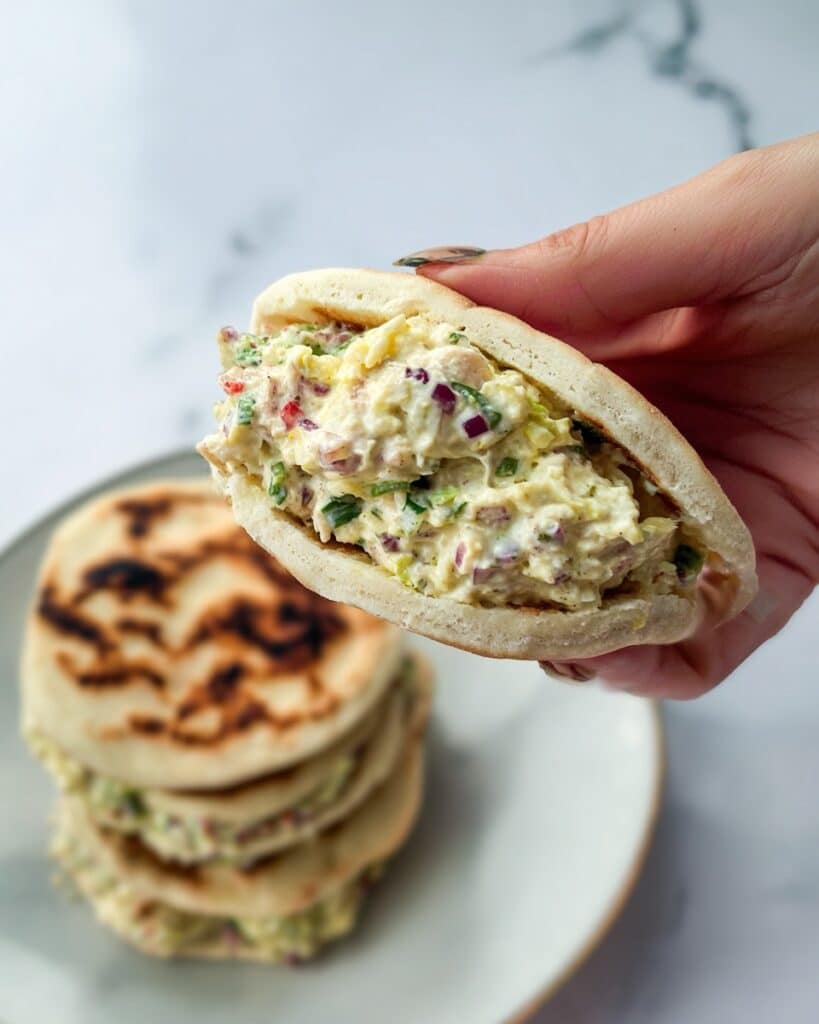 Cheat Arepas with Shredded Chicken and Avocado Filling Recipe