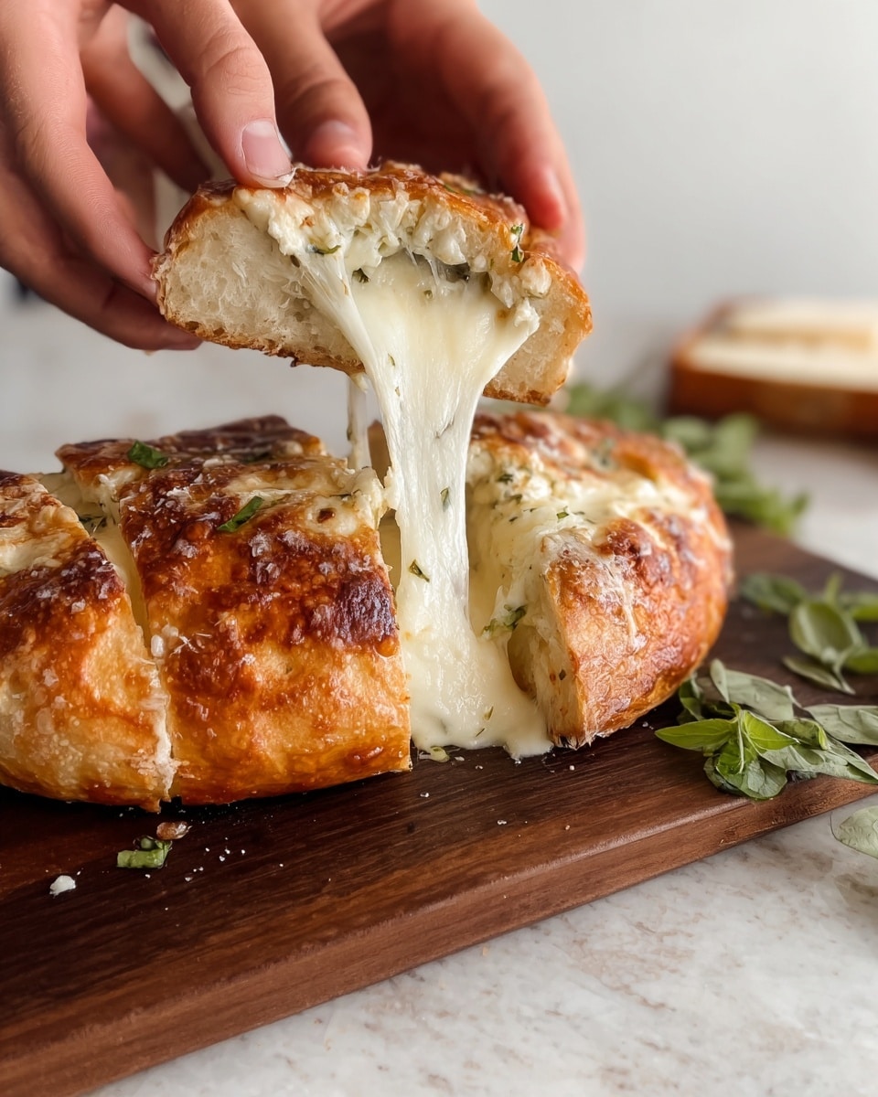 The image shows a boat-shaped bread with golden-brown crust on a wooden cutting board, placed on a white marbled surface scattered with fresh green parsley leaves. Inside the bread, there is a melted layer of white cheese mixed with some brown to golden melted spots, surrounding a perfectly cooked sunny-side-up egg with a bright yellow yolk in the center. Bits of chopped fresh parsley are sprinkled over the cheese and egg, with some ground black pepper visible on top. To the left of the board, there is a golden spoon, and to the right, a small bowl of coarse salt rests on the white marbled surface, along with a light beige cloth partially under the board. photo taken with an iphone --ar 4:5 --v 7