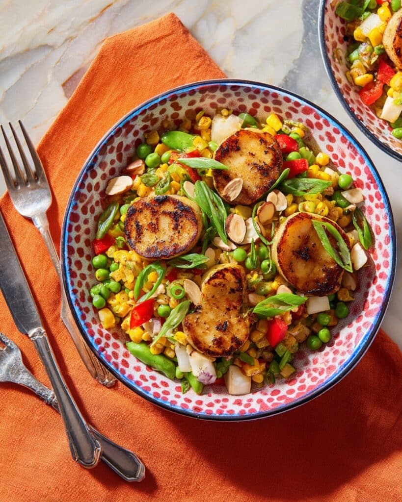 Vegan “Scallops” with Succotash Recipe