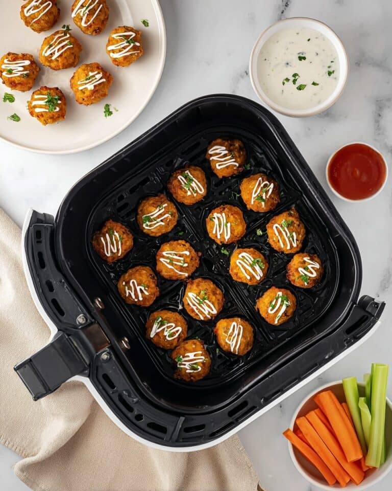 Air Fryer Buffalo Chicken Meatballs Recipe
