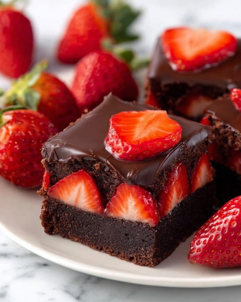 Chocolate Covered Strawberry Brownies Recipe