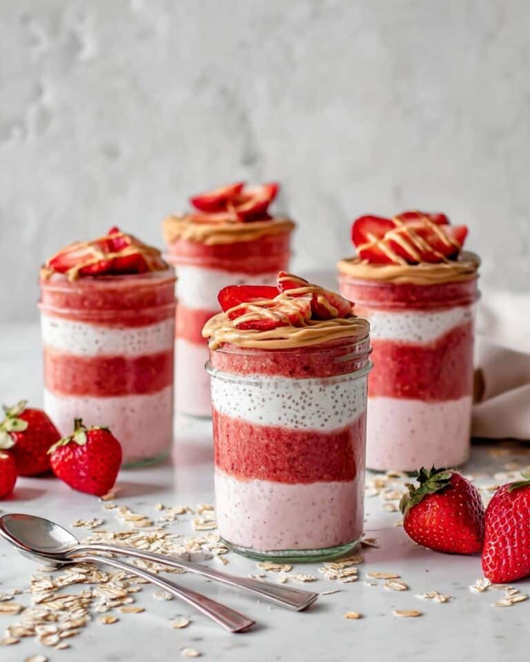 Strawberry High Protein Overnight Oats Recipe