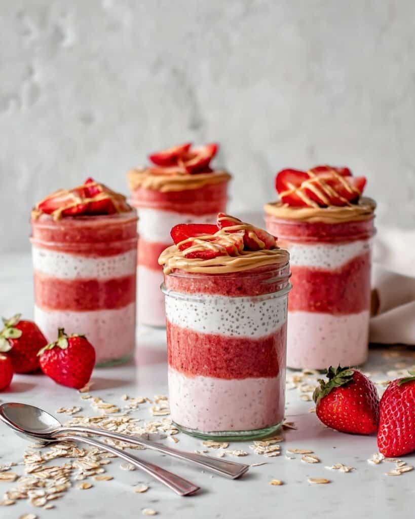 Strawberry High Protein Overnight Oats Recipe