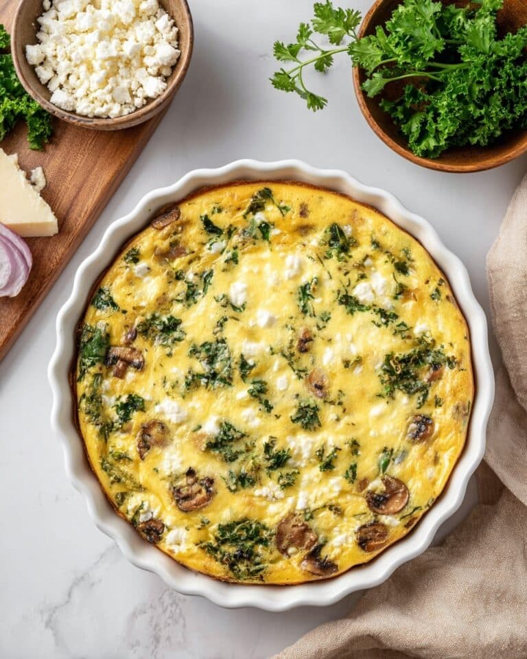 Kale and Feta Crustless Quiche Recipe